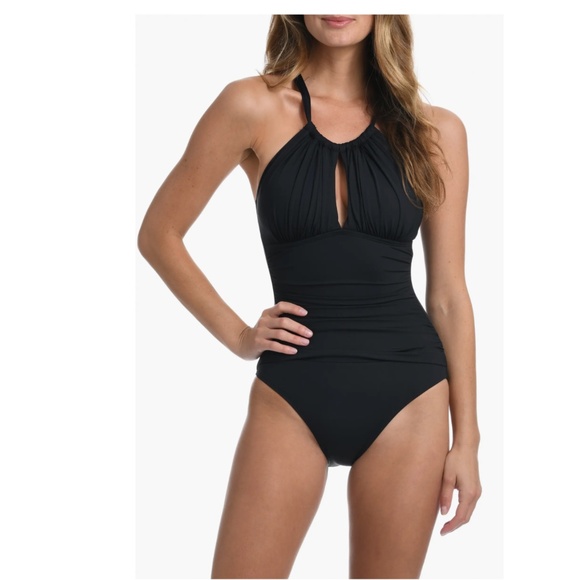La Blanca Other - La Blanca Island Goddess High Neck One-Piece Swimsuit - size 12